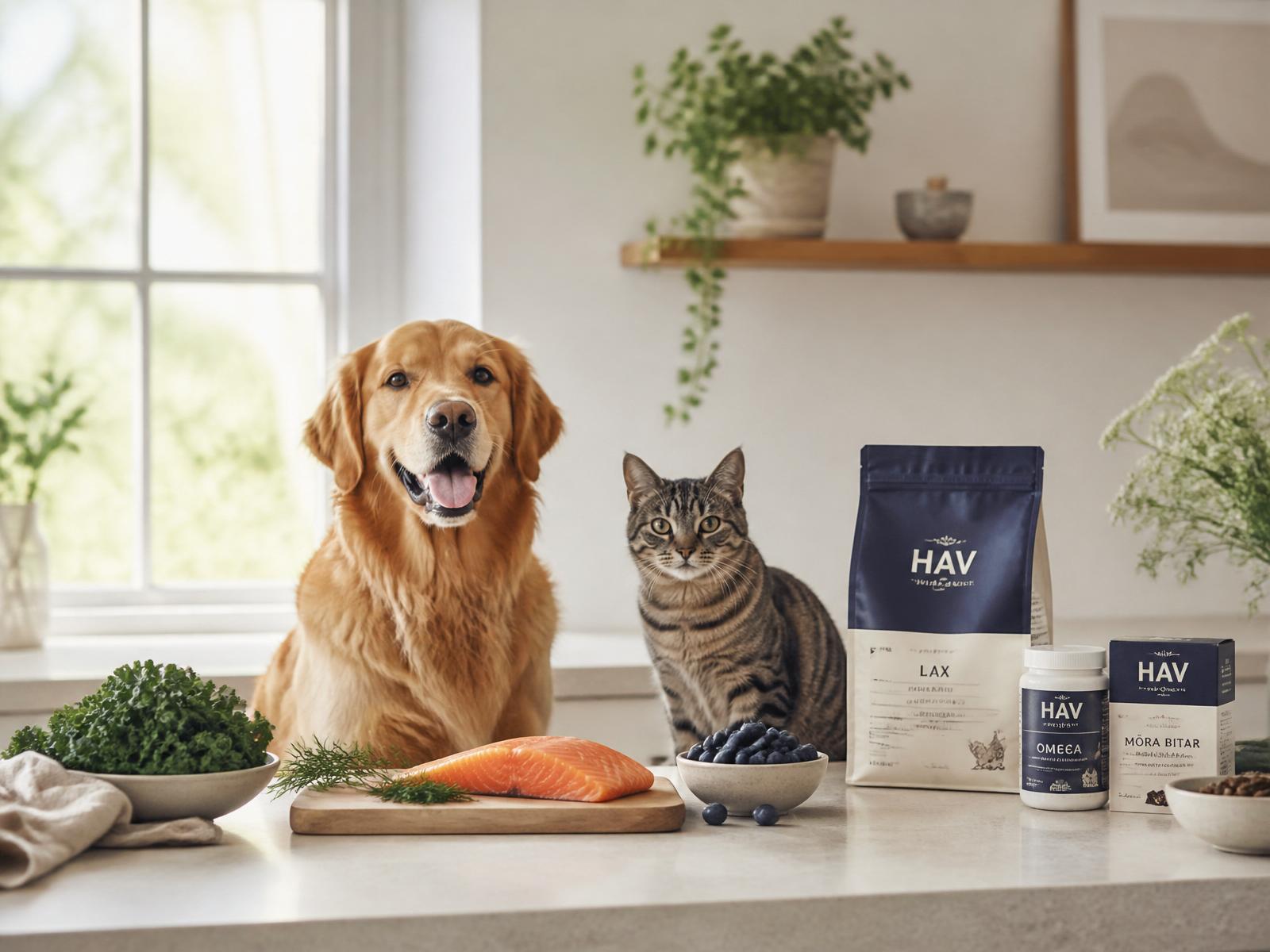 Dog and cat with organic ingredients